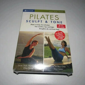 PILATES Sculpt & Tone ~ABS Workout/Lower Body Workout (2 DVD Set with CD)~SEALED